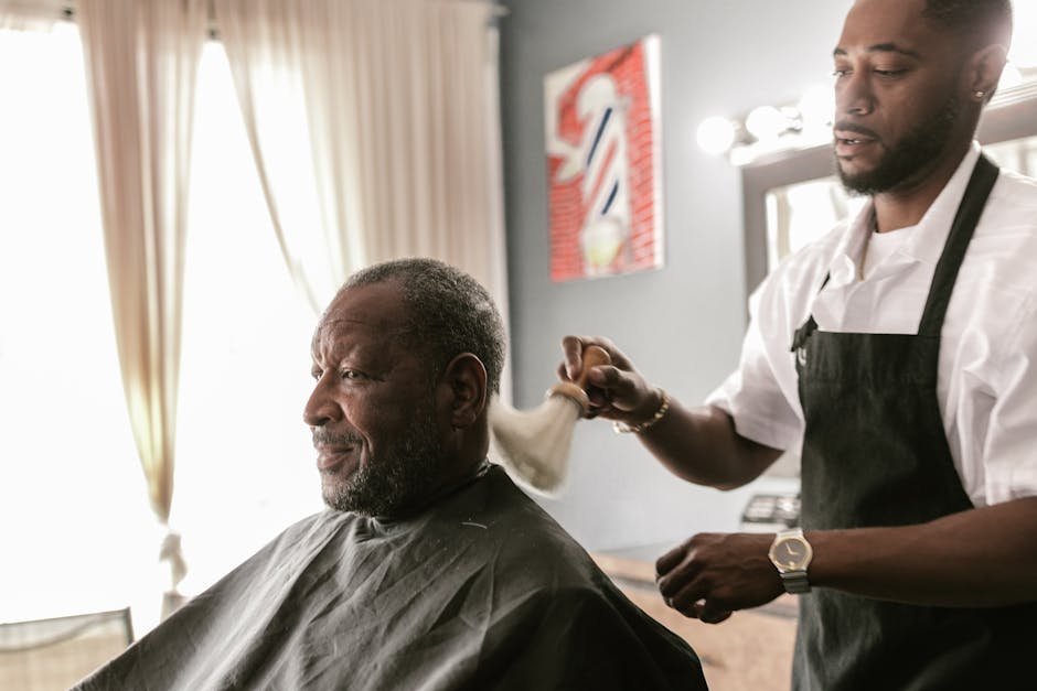 Master barber at work
