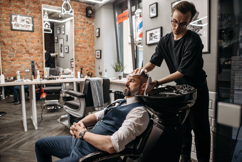 Barbershop interior atmosphere